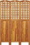 vidaXL - Kamerscherm - met - 3 - panelen - 121,5x2x180 - cm - massief - acaciahout