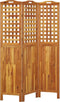 vidaXL - Kamerscherm - met - 3 - panelen - 121,5x2x180 - cm - massief - acaciahout