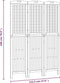 vidaXL - Kamerscherm - met - 3 - panelen - 121,5x2x180 - cm - massief - acaciahout