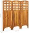 vidaXL - Kamerscherm - met - 3 - panelen - 121x2x120 - cm - massief - acaciahout