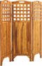 vidaXL - Kamerscherm - met - 3 - panelen - 121x2x120 - cm - massief - acaciahout