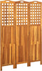 vidaXL - Kamerscherm - met - 3 - panelen - 121x2x170 - cm - massief - acaciahout