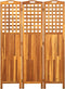 vidaXL - Kamerscherm - met - 3 - panelen - 121x2x170 - cm - massief - acaciahout