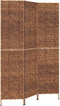 vidaXL - Kamerscherm - met - 3 - panelen - 122x180 - cm - waterhyacint - bruin
