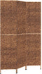 vidaXL - Kamerscherm - met - 3 - panelen - 122x180 - cm - waterhyacint - bruin