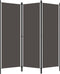 vidaXL - Kamerscherm - met - 3 - panelen - 150x180 - cm - antraciet