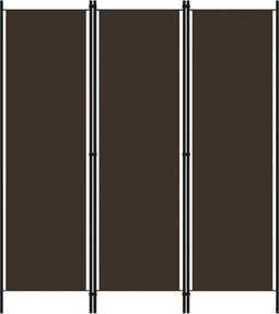 vidaXL - Kamerscherm - met - 3 - panelen - 150x180 - cm - bruin