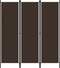 vidaXL - Kamerscherm - met - 3 - panelen - 150x180 - cm - bruin