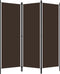 vidaXL - Kamerscherm - met - 3 - panelen - 150x180 - cm - bruin