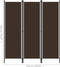 vidaXL - Kamerscherm - met - 3 - panelen - 150x180 - cm - bruin