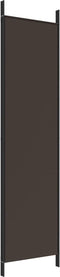 vidaXL - Kamerscherm - met - 3 - panelen - 150x200 - cm - stof - bruin