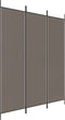vidaXL - Kamerscherm - met - 3 - panelen - 150x200 - cm - stof - antracietkleurig