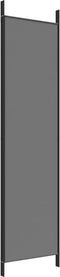vidaXL - Kamerscherm - met - 3 - panelen - 150x200 - cm - stof - antracietkleurig