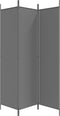 vidaXL - Kamerscherm - met - 3 - panelen - 150x200 - cm - stof - antracietkleurig