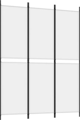 vidaXL - Kamerscherm - met - 3 - panelen - 150x200 - cm - stof - wit