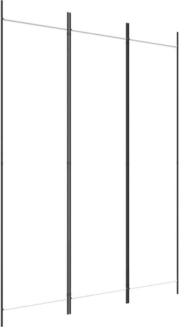 vidaXL - Kamerscherm - met - 3 - panelen - 150x200 - cm - stof - wit