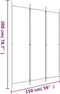 vidaXL - Kamerscherm - met - 3 - panelen - 150x200 - cm - stof - wit