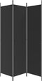 vidaXL - Kamerscherm - met - 3 - panelen - 150x200 - cm - stof - zwart