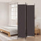 vidaXL - Kamerscherm - met - 3 - panelen - 150x220 - cm - stof - bruin