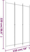 vidaXL - Kamerscherm - met - 3 - panelen - 150x220 - cm - stof - bruin