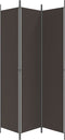 vidaXL - Kamerscherm - met - 3 - panelen - 150x220 - cm - stof - bruin