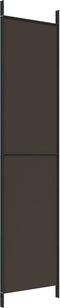vidaXL - Kamerscherm - met - 3 - panelen - 150x220 - cm - stof - bruin