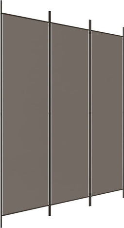 vidaXL - Kamerscherm - met - 3 - panelen - 150x220 - cm - stof - antracietkleurig