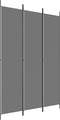 vidaXL - Kamerscherm - met - 3 - panelen - 150x220 - cm - stof - antracietkleurig