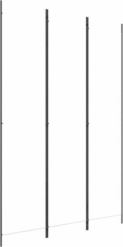 vidaXL - Kamerscherm - met - 3 - panelen - 150x220 - cm - stof - wit