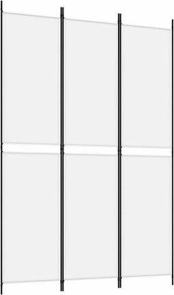 vidaXL - Kamerscherm - met - 3 - panelen - 150x220 - cm - stof - wit