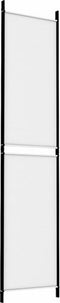 vidaXL - Kamerscherm - met - 3 - panelen - 150x220 - cm - stof - wit