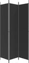 vidaXL - Kamerscherm - met - 3 - panelen - 150x220 - cm - stof - zwart