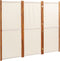 vidaXL - Kamerscherm - met - 3 - panelen - 210x180 - cm - crèmewit