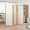 vidaXL - Kamerscherm - met - 3 - panelen - 210x180 - cm - crèmewit