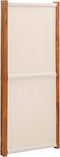 vidaXL - Kamerscherm - met - 3 - panelen - 210x180 - cm - crèmewit
