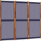 vidaXL - Kamerscherm - met - 3 - panelen - 210x180 - cm - donkerblauw
