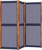 vidaXL - Kamerscherm - met - 3 - panelen - 210x180 - cm - donkerblauw