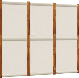 vidaXL - Kamerscherm - met - 3 - panelen - 210x180 - cm - lichtgrijs