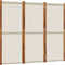 vidaXL - Kamerscherm - met - 3 - panelen - 210x180 - cm - lichtgrijs