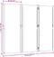 vidaXL - Kamerscherm - met - 3 - panelen - 210x180 - cm - lichtgrijs