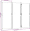 vidaXL - Kamerscherm - met - 3 - panelen - 210x180 - cm - taupe