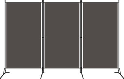 vidaXL - Kamerscherm - met - 3 - panelen - 260x180 - cm - antraciet
