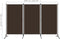 vidaXL - Kamerscherm - met - 3 - panelen - 260x180 - cm - bruin