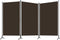 vidaXL - Kamerscherm - met - 3 - panelen - 260x180 - cm - bruin