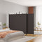 vidaXL - Kamerscherm - met - 3 - panelen - 525x180 - cm - stof - bruin