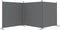 vidaXL - Kamerscherm - met - 3 - panelen - 525x180 - cm - stof - antracietkleurig