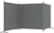 vidaXL - Kamerscherm - met - 3 - panelen - 525x180 - cm - stof - antracietkleurig