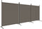 vidaXL - Kamerscherm - met - 3 - panelen - 525x180 - cm - stof - antracietkleurig
