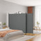 vidaXL - Kamerscherm - met - 3 - panelen - 525x180 - cm - stof - antracietkleurig