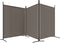 vidaXL - Kamerscherm - met - 3 - panelen - 525x180 - cm - stof - antracietkleurig